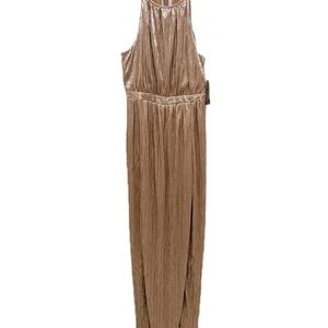 Eva Mendes for New York & Co Gold Metallic Maxi Dress